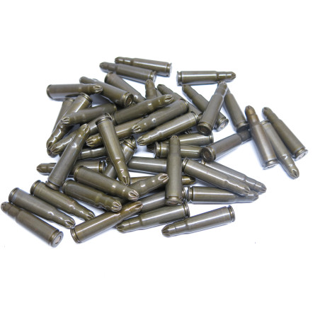 Sachet de 50 cartouches 7.62 AK 47 feuillette a blanc categorie B
