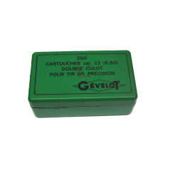 Boite de 250 cartouches calibre 22 double culot de precision GEVELOT  categorie C