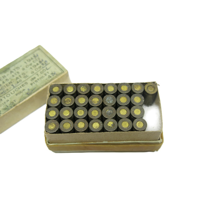 Boite de 50 cartouches 7.65 long 1943   categorie B