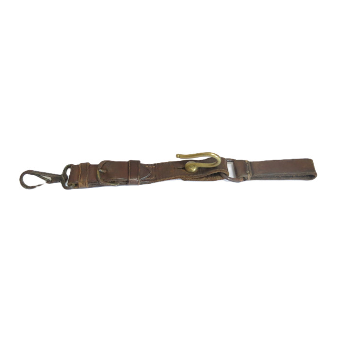 Bélière porte sabre officier cuir marron  ref 60