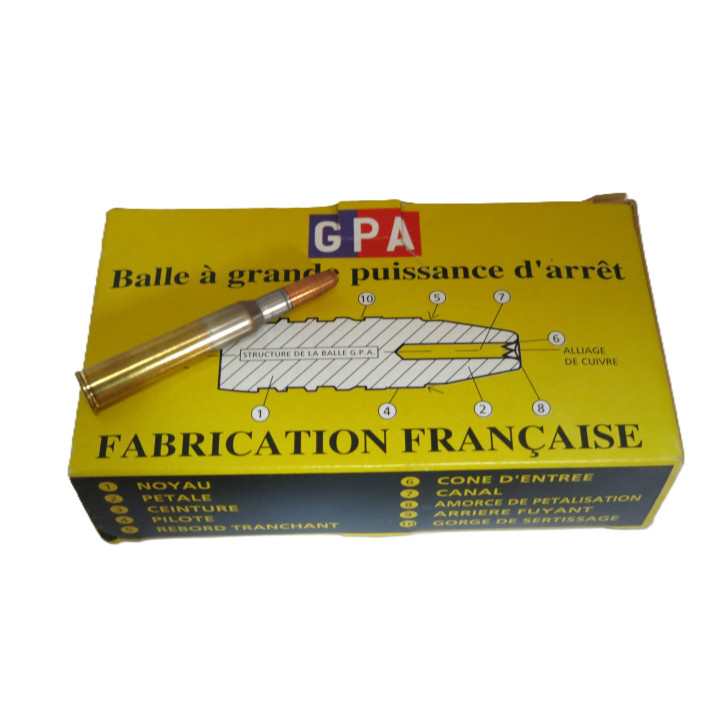 Boite de 20 cartouches GPA Sologne   calibre 7 x 65 R  Catégorie C