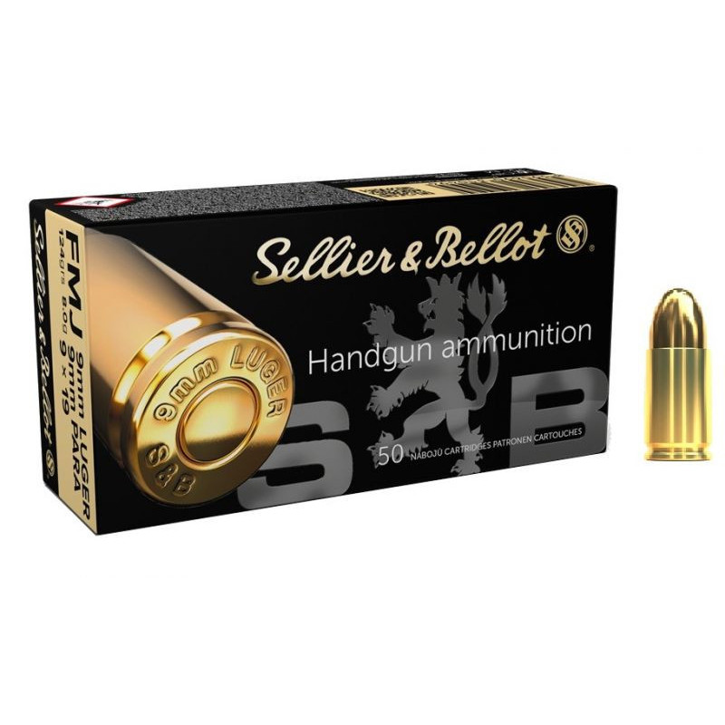 9 para Sellier Bellot FMJ  categorie B     124 Gr