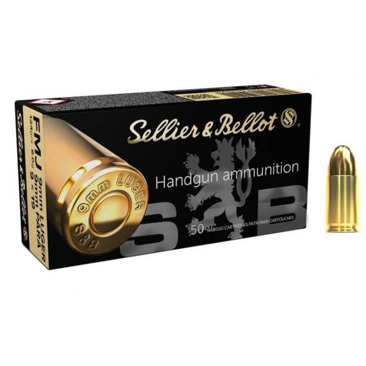 9 para Sellier Bellot FMJ  categorie B     124 Gr