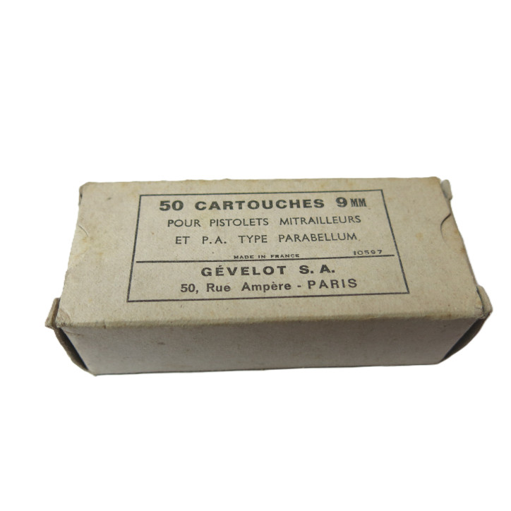 Boite de 50 cartouches calibre 9 Para Gevelot  categorie B