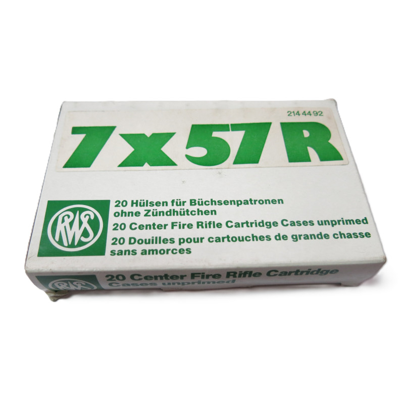 7 x 57 R RECHARGEMENT Douilles vides non amorcees 7 x 57r x 20 RWS