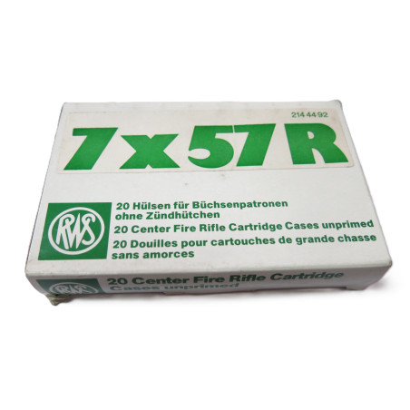7 x 57 R RECHARGEMENT Douilles vides non amorcees 7 x 57r x 20 RWS