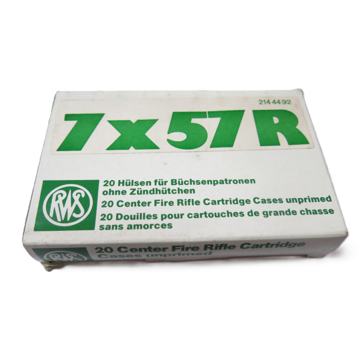 7 x 57 R RECHARGEMENT Douilles vides non amorcees 7 x 57r x 20 RWS
