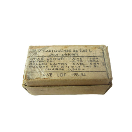 Boite de 32 cartouches  7.65 long etui laiton categorie B       ref 95