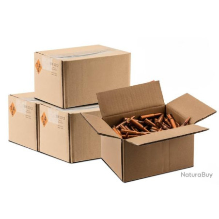 Carton de 250 munitions 7.62 x 54R Mosin FMJ Amorce Berdan non corrosive