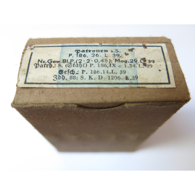 Boite de 7.92 Mauser sS P 186 26 L 39         categorie C