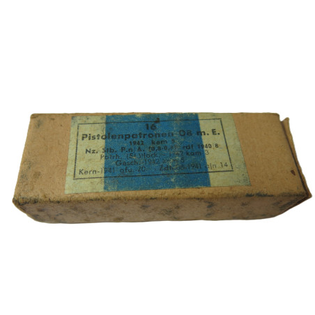 Boite de 16 cartouches 9 para Luger 1942 Kam     Catégorie B