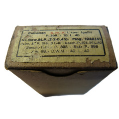 Boite de 7.92 Mauser SMK L spur gelb P 398 18 L 40   catégorie C