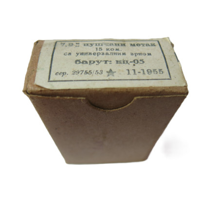 Boite pleine 7.92 Mauser Croate 1955  categorie C