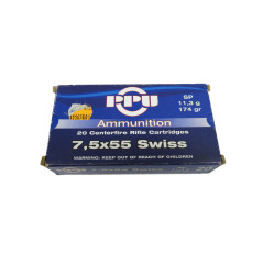 Boite de 20 cartouches 7.5 x 55 Suisse  PPU