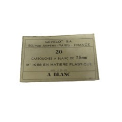 Boite de cartouches  7.5  plastique a blanc Gevelot  ref  900
