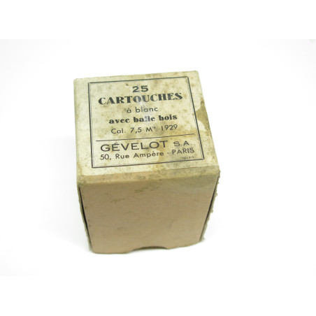 Boite de 25 cartouches 7.5 Mas balle bois Gevelot categorie c