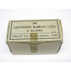 Boite de 50 cartouches a blanc 5.56 Gevelot categorie B