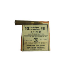 5.6 x 52 R boite de 20 cartouches  calibre 5.6 x 52 R  Tcheque Catégorie C