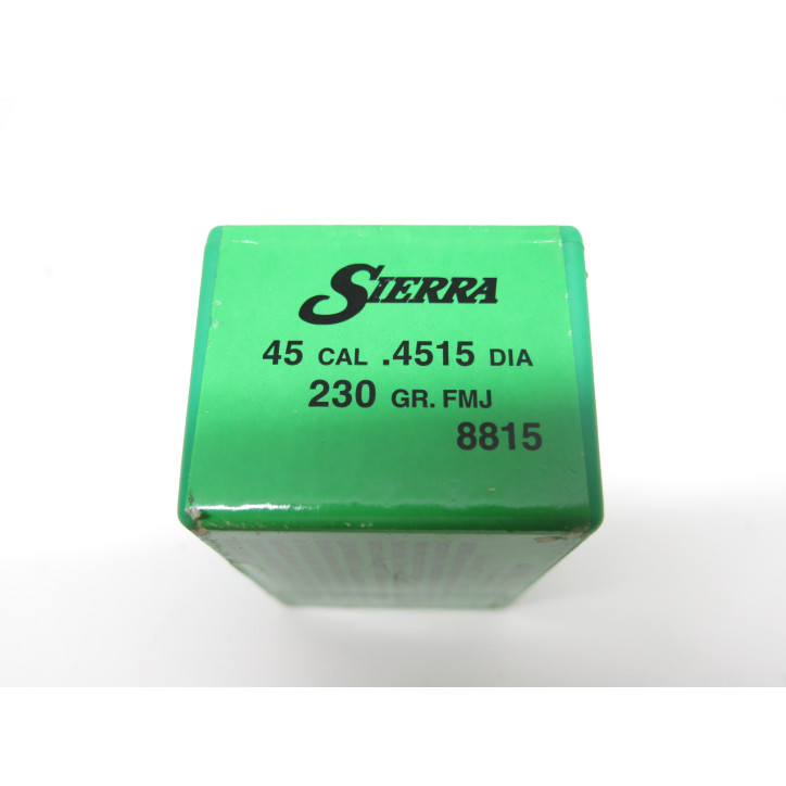 100 ogives calibre 45  230 Gr  Sierra   categorie B