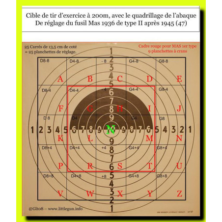 Planchette de hausse Fusil mas 36 1° type correction  01              box  263