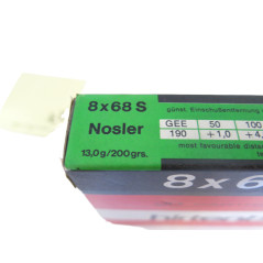 Boite avec  17 cartouches 8 x 68 S Hirtenberger  200 Gr Catégorie C