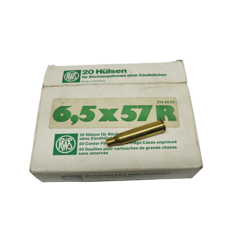 Boite de 20 douilles  6.5 x 57 R  RWS