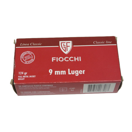 Boite de cartouches  FIOCCHI cal.9mm PARA FMJ /50