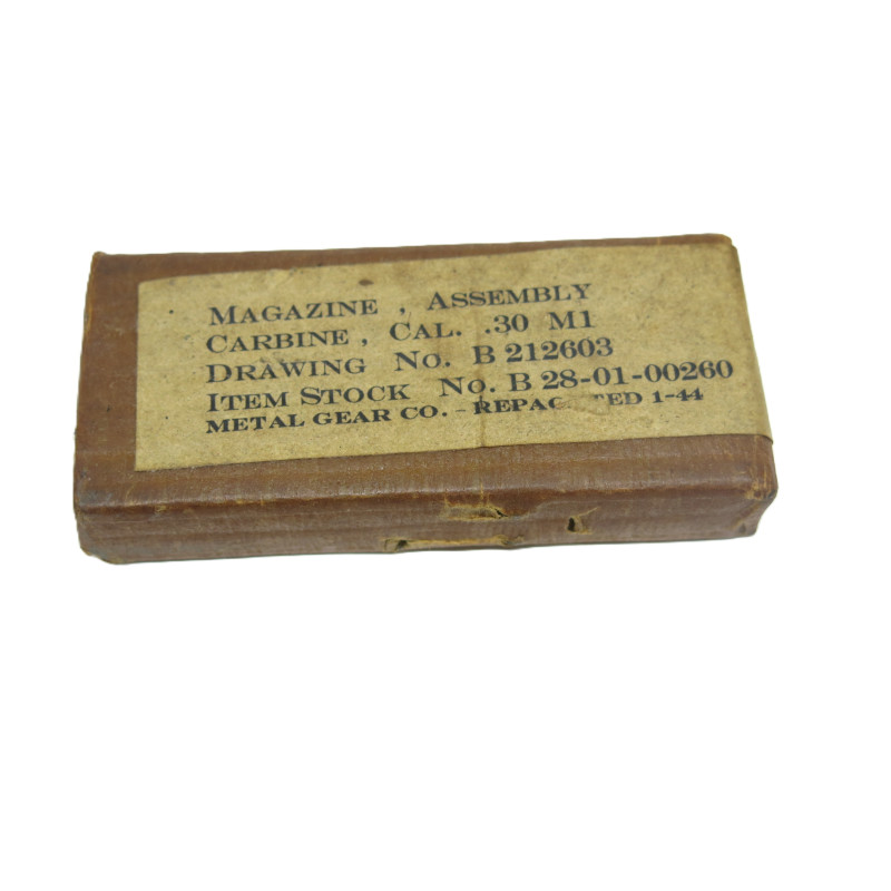 Rare chargeur carabine USM1 emballage de 1944      box A10