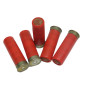 Lot de 5 Cartouches calibre 12 police US balle caoutchouc Ref rouge cheddite