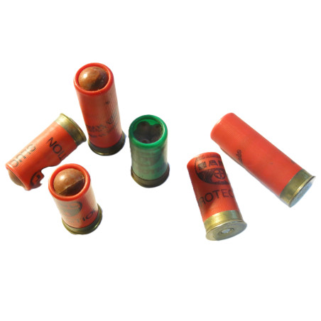 Lot de 6 cartouche SAPL balle caoutchouc et chevrotine ref 199