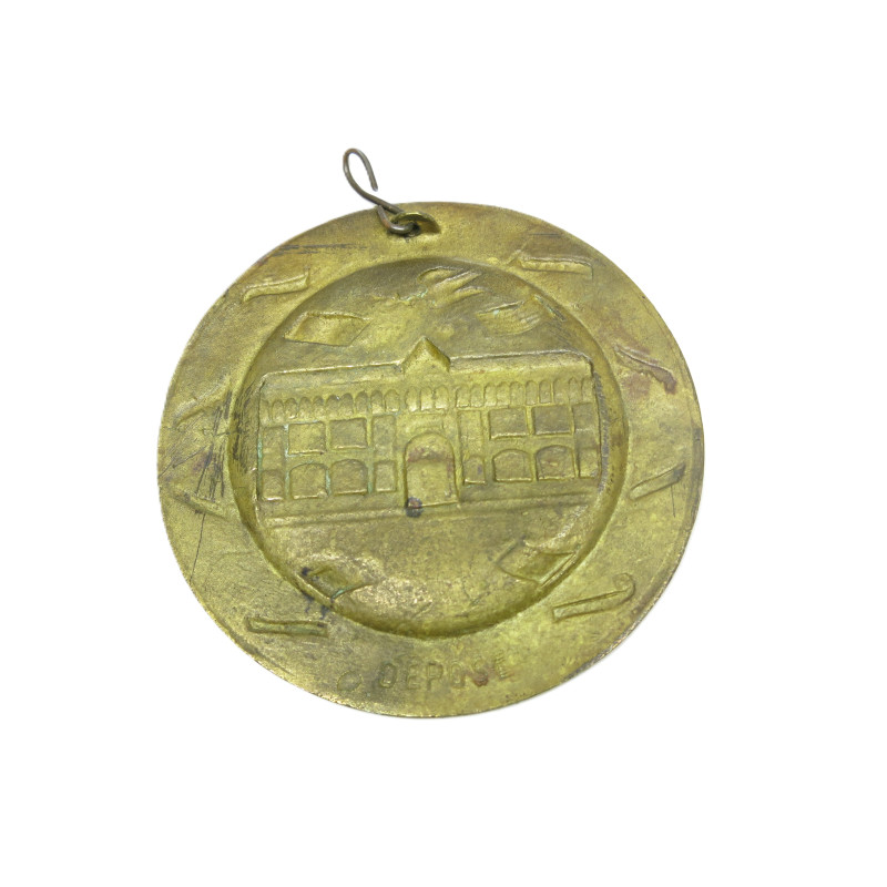 Plaque bronze capitulation du Reich 1945 ref 996