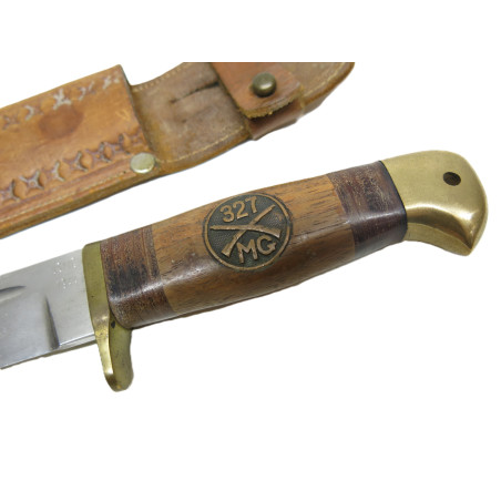 Beau poignard USMC avec fourreau cuir ref 458
