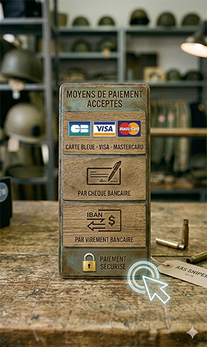 Moyens de paiements sécurisés acceptés sur Armes, Accessoires et Surplus